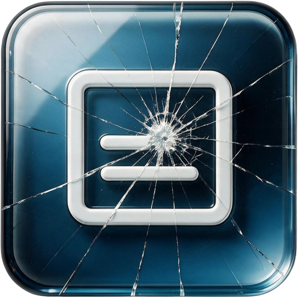 Cracked vehicle glass icon representing getting in touch about windscreen damage