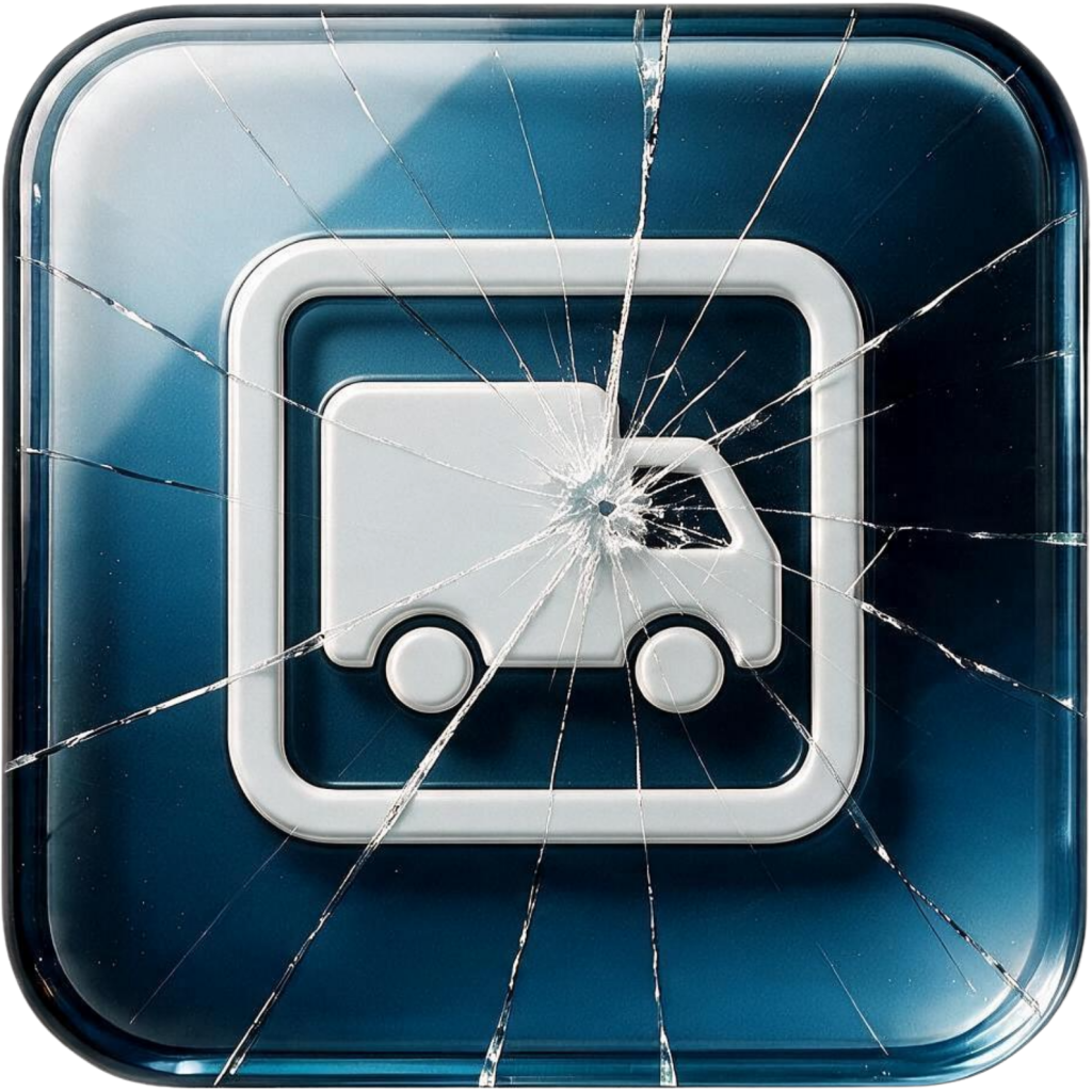 Mobile windscreen service icon representing our team coming to your location